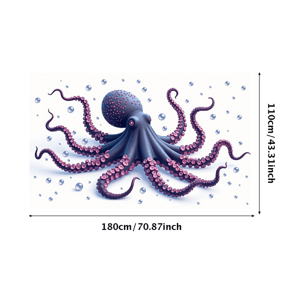 LUUFILx Octopus Theme Party Backdrop Background Decoration for Kids Birthday Events Underwater Adventure Celebration Baby Shower Artistic Ocean Decor