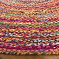 thumbnail image 3 of SAFAVIEH Braided Calvin Transitional Cotton Reversible Area Rug, Rust/Multi, 5' x 5' Round, 3 of 11