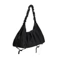 thumbnail image 2 of Bolsa de gimnasio para mujer, bolsa de viaje de nailon con separación de humedad y humedad, bandolera Negro, 2 of 8