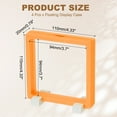 thumbnail image 2 of Uxcell 4Pcs Floating Display Case, 4.3 Inch Plastic Challenge Coin Display Stand Holder Frames Transparent PE Jewelry Storage Box for Necklace Medal Medallion Stamps, Orange/White, 2 of 6