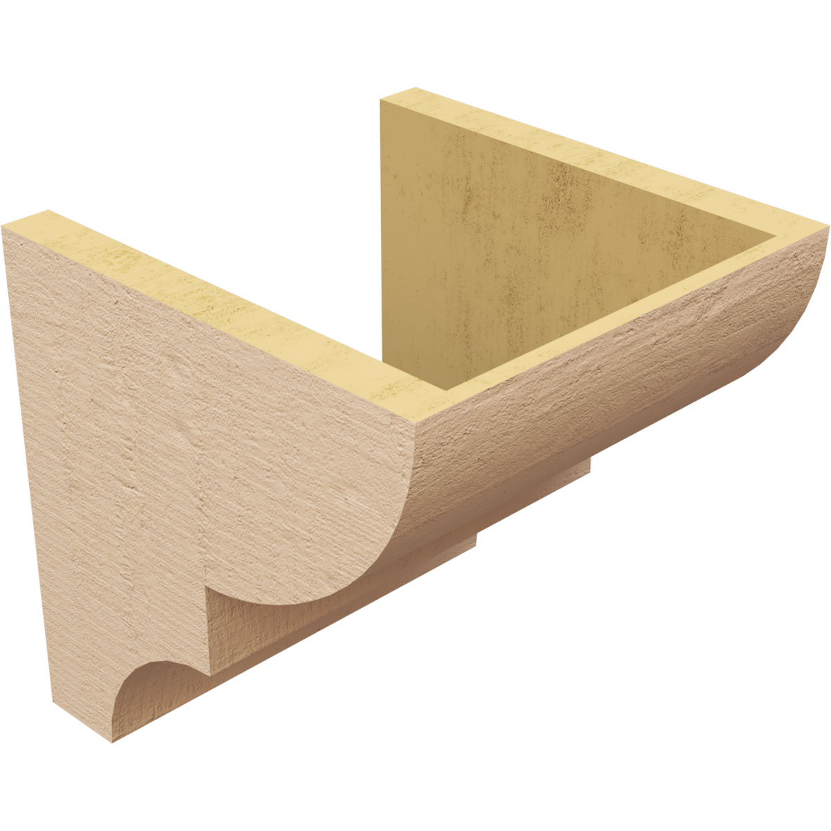 10"W x 10"D x 10"H Wide Ridgewood Rough Cedar Woodgrain TimberThane Corbel, Primed Tan