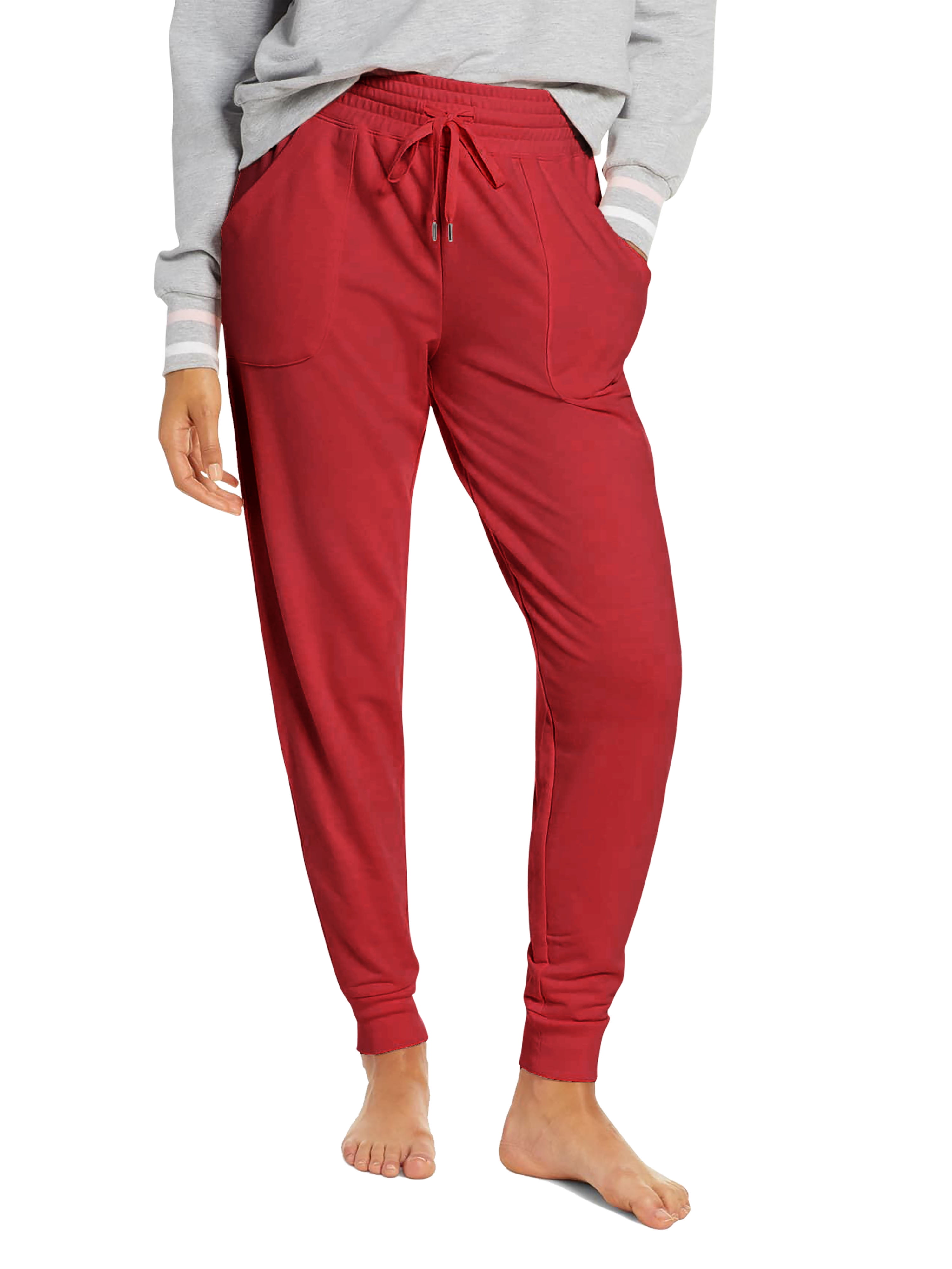 Ma Croix Womens Premium Soft Fleece Sweatpants Yoga Joggers with Ribbed