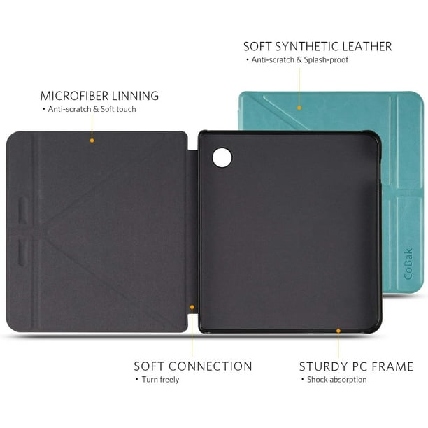 KIMATOT Kobo Libra 2 Case - Smart Cover en cuir PU de qualité