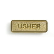 Usher Badge - Brass Finish: Magnetic Attachment, (Hardcover)