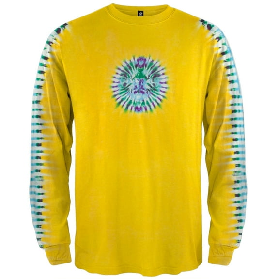 Yellow Pleated Sleeve Long Sleeve T-Shirt - 2X-Large