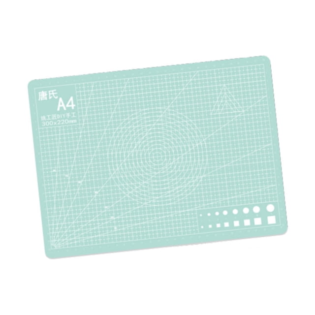 arctrm Cutting mat with grid, double-sided PVC table protector, versatile use for model Light Green