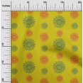 thumbnail image 1 of oneOone Polyester Lycra Fabric Spiral & Floral Block Print Fabric BTY 56 Inch Wide, 1 of 4