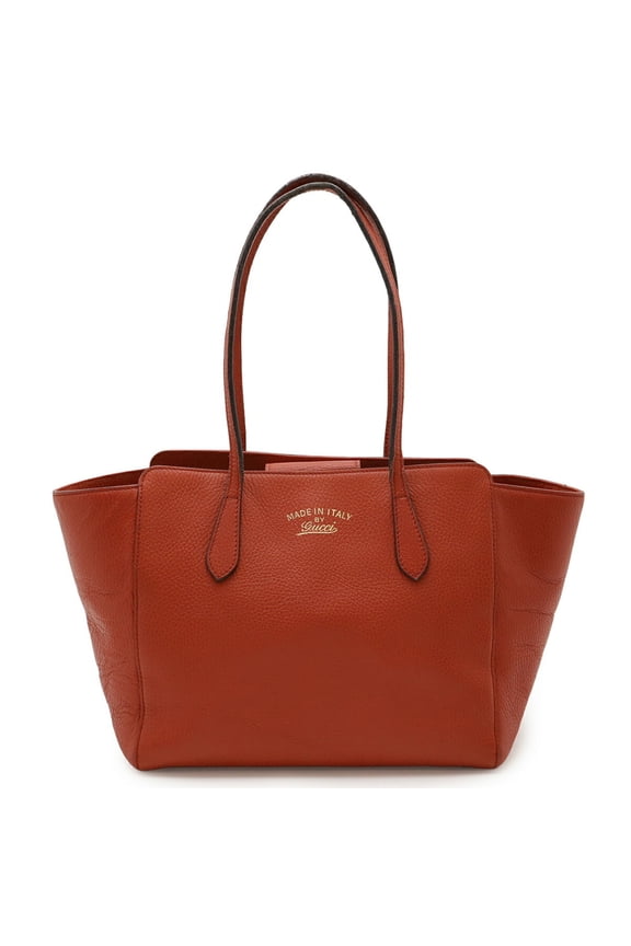 Pre-Owned GUCCI Swing Tote Bag Shoulder Leather Red 354408 (Good)