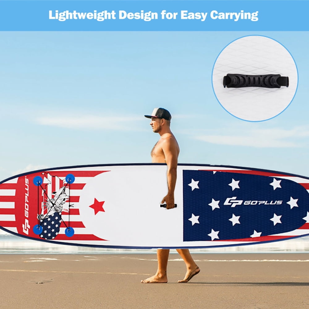 Spaco 11 Feet Inflatable Stand up Paddle Board with 3 Fins Thruster, Wide Stable Design, Non-Slip Comfort Deck for Youth & Adults