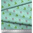 thumbnail image 3 of Soimoi Poly Georgette Fabric Geometric Shapes,Crocodile & Rhinoceros Kids Printed Fabric 1 Yard 42 Inch Wide, 3 of 3