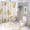 style-1104, variant on Bumble Bees 4 Piece Bathroom Rug Set with Shower Curtain Bathroom Decor Set with Non-Slip Rugs Toilet Lid Cover And Bath Mat Gifts for Bee Lovers Waterproof Fabric Bath Curtain for Bathtub Decor