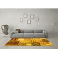 thumbnail image 3 of Ahgly Company Indoor Square Patchwork Yellow Transitional Area Rugs, 4' Square, 3 of 4