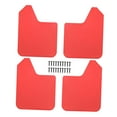 thumbnail image 1 of DYNWAVECA 4 Pcs Rabats de Boue Universels pour Voiture Ensemble avant et Arrière Résistant à l'Usure pour Pickup SUV Van Accessoire Gardes de Véhicule Rouge, 1 of 10