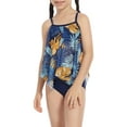 thumbnail image 2 of Inevnen Mother and Daughter Swimwear Family Matching Swimsuit Mommy and Me Bathing Suits Two-Pieces Falbala Bikini Set, 2 of 8