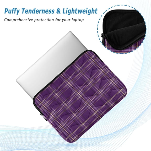 Iauyy(M)13.4 inch Laptop Sleeve,Shockproof Durable Computer Carrying laptop Bag,Slim Cover for 13.4-14 inch HP Dell Lenovo Asus Notebook,Purple Home Design
