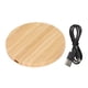 thumbnail image 1 of BRILLAR Cargador inalámbrico de madera de bambú DC5 7,5 10W salida 9V 1.67A 2A entrada 8mm transmisión estación de carga rápida para oficina en casa, 1 of 10