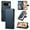Dark Blue, variant on For Google Pixel 9 5G /Pixel 9 Pro XL Magnetic Closure PU Leather Folio Flip Phone Cover
