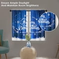 thumbnail image 3 of Christmas Kitchen Curtains Blue Window Curtains Over Sink Set of 2, Merry Xmas Short Tier Curtain for Kitchen, Winter Kitchen Decor 27.5" x 36", 3 of 6