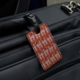 thumbnail image 4 of Sassy Pretty Proper Poodle Parade Pattern Rectangle Leather Luggage Card Suitcase Carry-On ID Tag, 4 of 8