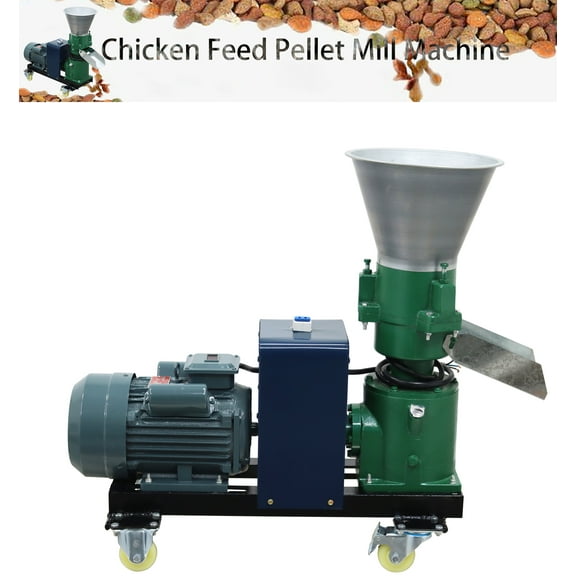 3 Roller Farm Animal Feed Pellet Mill Machine 10MM Chicken Feed Granulator 220V
