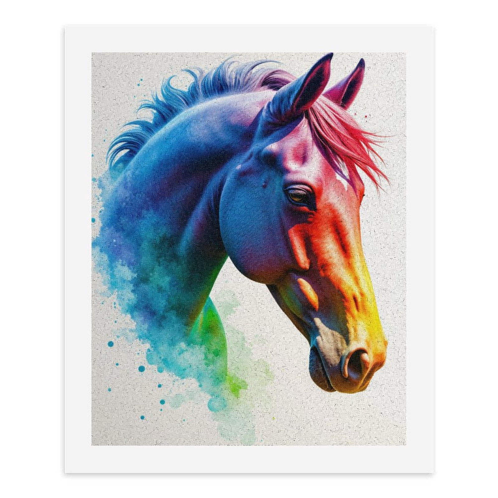 Paint By Numbers Kit for Adults Beginner - Colorful Horse Abstract Art DIY Canvas Painting Kits for Adults, Frameless Paint By Number for Adults for Home Wall Decor 16x20 Inch