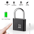 thumbnail image 2 of Candado de huellas dactilares Desbloqueo rápido Usb sin llave Puerta recargable Usb Cerradura de huellas dactilares sin llave para equipaje oso de fresa Electrónica, 2 of 5