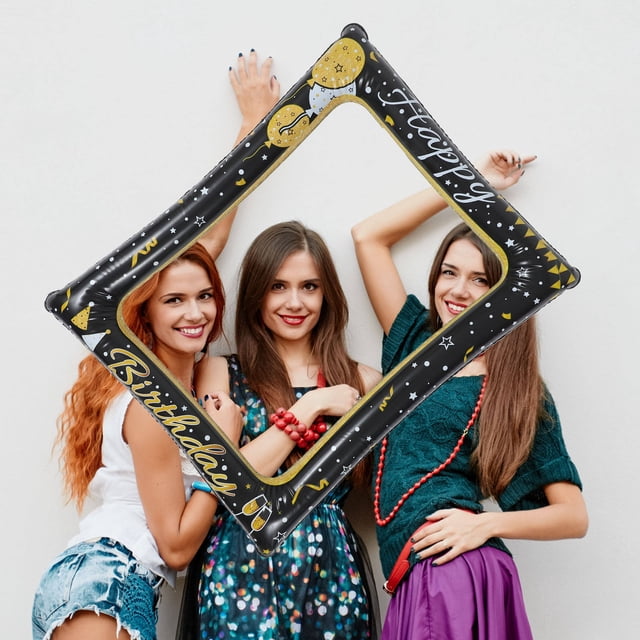 unbranded 1Pack Inflatable Picture Frame PVC Material Rectangular Selfie Style for Family Gatherings