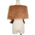 thumbnail image 5 of Alkepwun Women's Faux Fur Shawl Party Faux Fur Collar Fur Wraps for Winter Bridal Wedding Cover Up Cardigan Jacket Top, 5 of 5