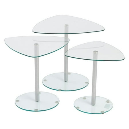 Euro Style Sarafina Glass Side Tables - Clear
