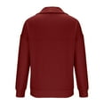 thumbnail image 5 of Lindreshi Long Sleeve Shirts for Women Women Fall Winter Color V-Neck Long Sleeve Tops Pullover Blouse Sweatshirts, 5 of 6