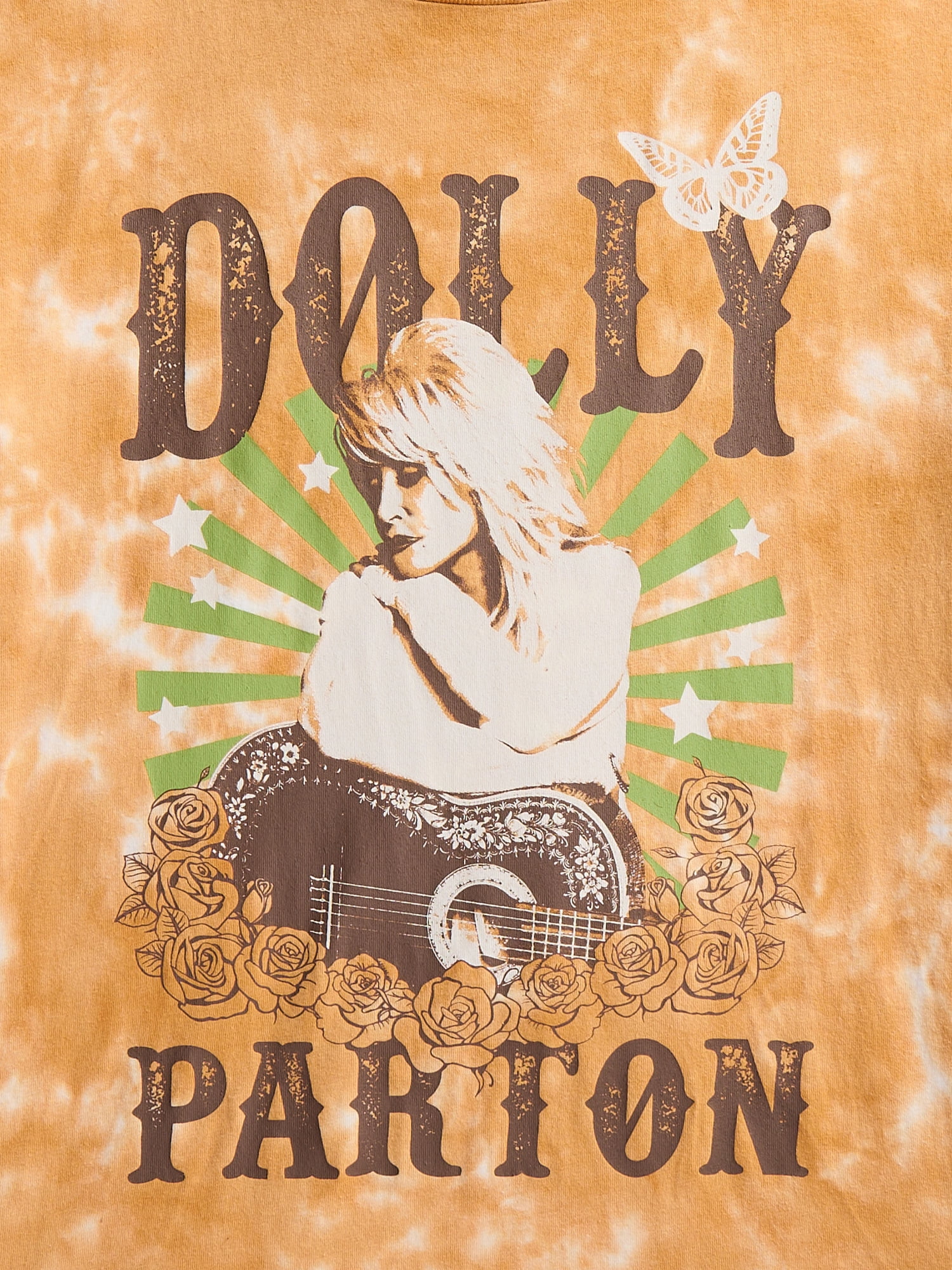 Dolly Parton Boys Tie Dye Graphic Tee with Short Sleeves, Sizes 4-18