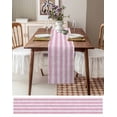 thumbnail image 6 of Table Runners 108 Inches Long Dress Scarves, Pink Striped Farmhouse Coffee/Dining/Kitchen Table Runner for Living Room, Farmhouse Vintage Stripes 13x108 Inch, 6 of 7