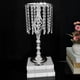 thumbnail image 3 of Elegante portavelas de cristal, candelabros, centro de , soporte de arreglo floral, decoración para boda, , vacaciones, Plata 49cm D perfecl Portavelas de pilar, 3 of 8