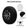 thumbnail image 2 of Bingfone Skull rock record Spare Tire Cover Weatherproof Universal Wheel Protectors for RV Camper Travel Trailer SUV Truck-16 inch, 2 of 8