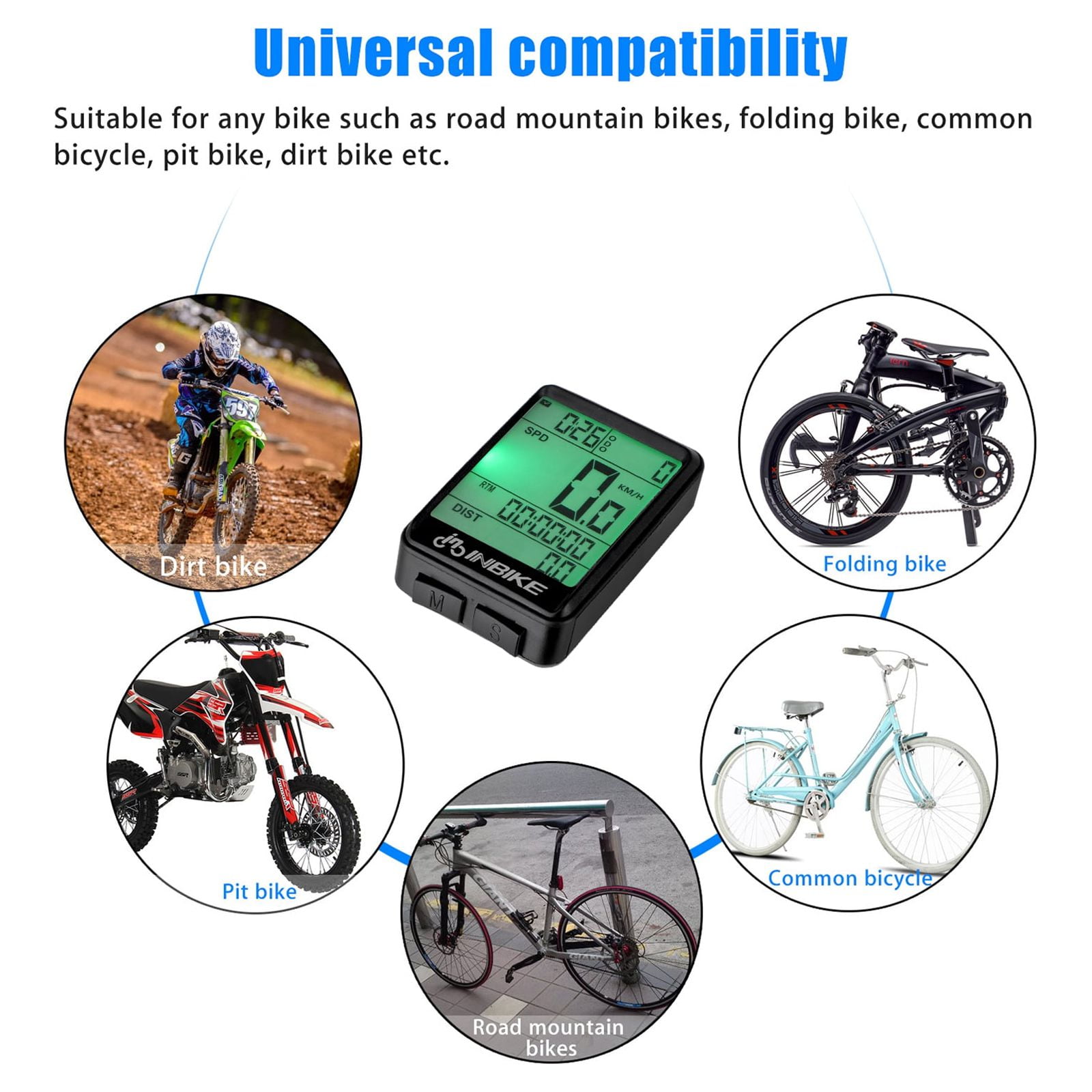 INBIKE 2.1 pollici Bici Del Computer Senza Fili Impermeabile  Multifunzionale di Guida Della Bicicletta Contachilometri Bicicletta  Tachimetro Cronometro Retroilluminazione - AliExpress