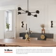 thumbnail image 3 of CH648637MB-Alora Lighting-Willow - 6 Light Chandelier-13 Inches Tall and 37 Inches Wide   Matte Black Finish, 3 of 6