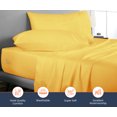thumbnail image 2 of SGI Bedding Microfiber Made Bed Sheet Set - Queen Size Sheets Microfiber Sheets Soft, Durable Sheets 15" Deep Golden, 2 of 7