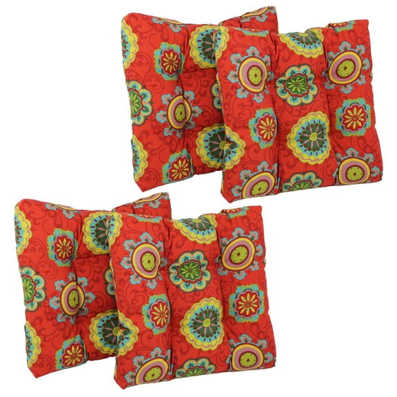 19-inch Squared Spun Polyester Tufted Dining Chair Cushion (Set of Four) - Farrington Terrace