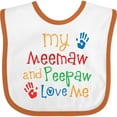 thumbnail image 3 of Inktastic Meemaw and Peepaw Love Me Boys or Girls Baby Bib, 3 of 4