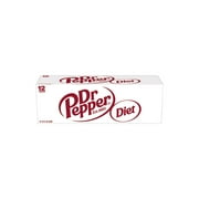 Diet Dr Pepper Soda Pop, 12 fl oz, 12 Pack Cans
