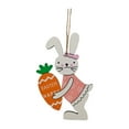 thumbnail image 1 of Clearance! Easter Cartoon Wooden Crafts Pendants Home Diy Decorations Rabbit Decoration 1X Pendant, 1 of 1