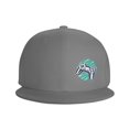 thumbnail image 3 of DouZhe Flat Brim Cap Snapback Hat, Blue Game Joystick Prints Adjustable Gray Adult Baseball Cap, 3 of 6