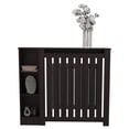 thumbnail image 6 of JERFIT Radiator Cover Cabinet with 3 Shelves, Black Engineered Wood, Ventilated Heater Enclosure, Modern Storage Organizer, 6 of 7