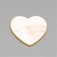 thumbnail image 3 of 30 pc Natural White Shell Mother of Pearl Shell Cabochons Heart Seashell color 19~20x20x1~2mm, 3 of 3