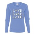 thumbnail image 2 of Wild Bobby, Anchor Wheels Love Lake Life, Women Graphic Long Sleeve Tee, Light Blue, Small, 2 of 4