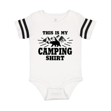 

Inktastic This is My Camping Shirt with Bear and Moutains Gift Baby Boy or Baby Girl Bodysuit