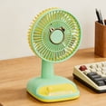 thumbnail image 5 of Small Desk Fan Usb Rechargeable, Quiet Portable Desktop Fan for Office, 3 Speeds, 5 of 6