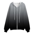 thumbnail image 4 of Women's Hoodies Sweatshirts Casual Zip Hoodie with Front Pockets for Women Everyday Comfort Gray 3XL, 4 of 5