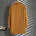 thumbnail image 4 of MELDVDIB Men's Winter Warm Wool Overcoat Long Sleeve Lapel Collar Double Breasted Pea Coats Fashion Solid Color Casual Trench Coat, 4 of 7