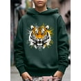 thumbnail image 3 of Boy's Casual Hoodie, Cool Tiger Print Long Sleeve Comfy Trendy Pullover Sweatshirt For Spring Fall Outdoor 5-14, 3 of 8